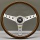 Nardi Classic Wood Steering Wheel 360mm with Polished Spokes (Round Hole)