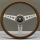 Nardi Classic Wood Steering Wheel 360mm with Satin Spokes and ANNI 60 Horn Button