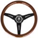 Nardi Deep Corn Wood Steering Wheel 330mm with Black Spokes