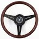Nardi Deep Corn Wood Steering Wheel 350mm with Black Spokes