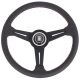 Nardi Classic Leather Steering Wheel 340mm with Grey Stitching and Black Spokes