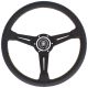 Nardi Classic Leather Steering Wheel 360mm with Grey Stitching and Black Spokes