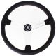 Nardi Classic Leather Steering Wheel 360mm with Grey Stitching and Polished Spokes