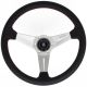 Nardi Deep Corn Perforated Leather Steering Wheel 350mm with Red Stitching and Satin Spokes