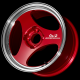 ADVAN ONII2 15x8 ET30 4x100 Wheel (GTR Face, 63mm Centre Bore)- Racing Candy Red Machined Lip