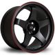 Rota GTR 17x9.5 5x114.3 ET30 Wheel- Flat Black with Red Lip