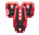 NRG Innovations Brushed Red Aluminum Sport Pedal w/ Black Rubber Inserts