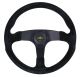 Personal Corsa Suede Steering Wheel 350mm with Black Stitching and Black Spokes