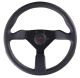 Personal Neo Grinta Leather Steering Wheel 330mm with Red Stitching and Black Spokes