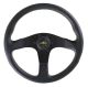 Personal Neo Actis Leather Steering Wheel 330mm with Yellow Stitching and Black Spokes