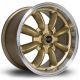 Rota RB 15x8 4x100 ET30 Wheel- Gold with Polished Lip