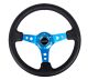 NRG Innovations 350mm Sport Reinforced Deep Dish Steering Wheel - Blue