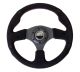 NRG Innovations 320mm Suede Race Style Steering Wheel w/Red Stitching 