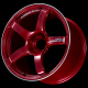ADVAN TC-4 17x7.5 ET43 5x112 Wheel (STD Face, 66.5 or 73mm Centre Bore)- Candy Red Machined Edge